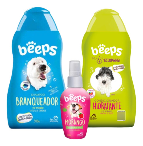 Condicionador Para Cão/gato Beeps Pet Society Cuidados Da Pele Shampoo Desembolar Pelos Em Frasco De 0.5ml