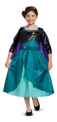 Disfraz De Anna Frozen 2 De Disney Para Niña, Vestido Clásic