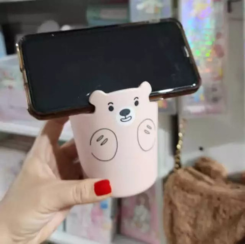 15 Pzas Organizador Lápices Maquillaje Porta Cel Oso Mayoreo