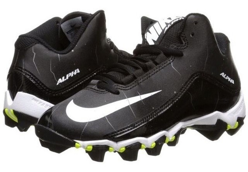 Nike Alpha Tacos Football Americano Zapatos Tachones Negros Mod45as