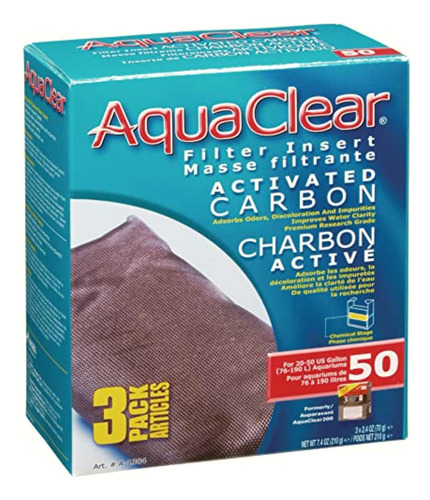 Aquaclear Filtro Para Pecera 200 Carbon 3/piezas