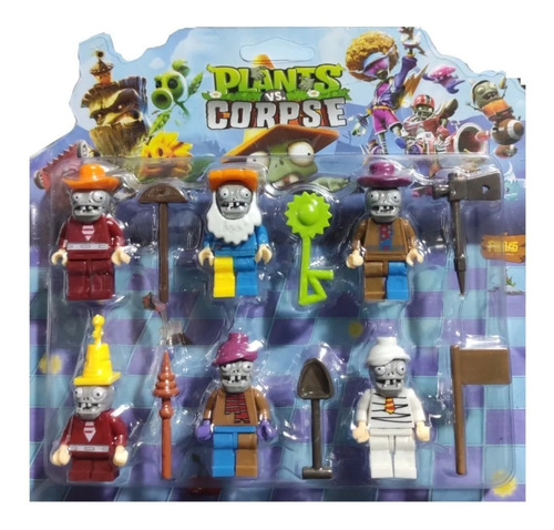 Plantas Vs Zombies Set 6 Figuras Para Niños