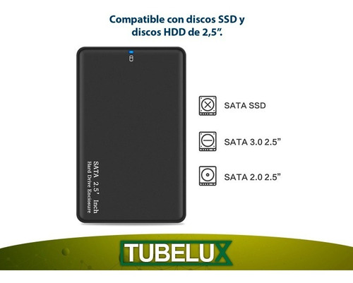 Gabinete Externo Usb 3.0 Para Discos 2.5 De Notebook O Ssd