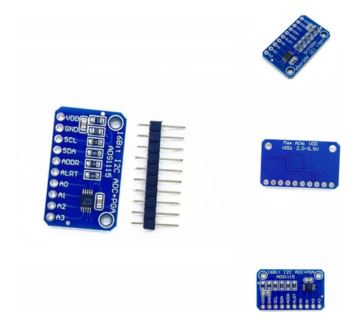 10x Modulo Conversor Analógico Digital Adc Ads1115 + Nfe