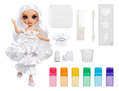 Rainbow High Color & Create Muñeca Ojos Color Marron .