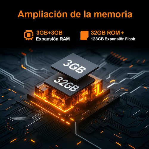 Smartphone Cloud C8 32gb 6gb Ram (3+3) Android 13 Batería 5000mah Libre Regalo Audífonos Bluetooth Gratis Promocion Celular Barato Negro