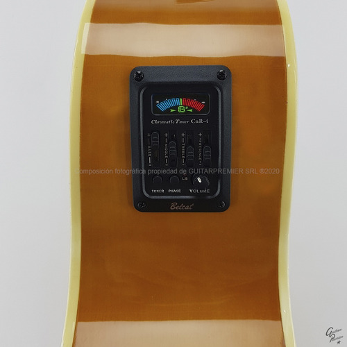 Guitarra Electroacustica Eq Afinador Funda Acolchada Premium