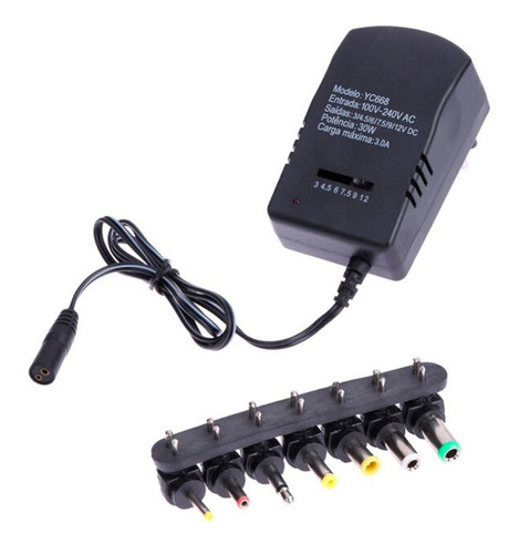 Cargador Universal 12v Regulable De 3v A 12v Fuente De Poder