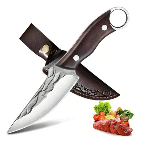 Cuchillo Pra Autodefensa Caza, Pesca Y Deshuesador Con Funda