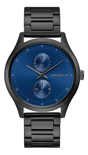 Reloj Bulova 45c116 Min/ Max Quarz Negro Ion Negro Secreo Color Del Bisel Acero Inoxidable Color Del Fondo Azul