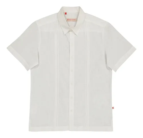 Camisa Guayabera Manga Corta De Lino Mod. Choc Costavana