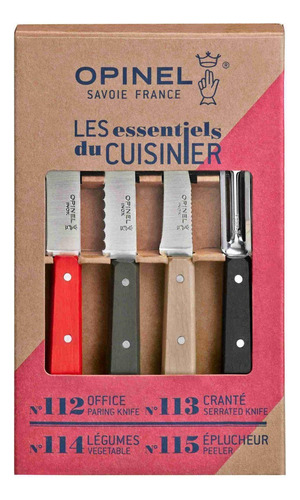 Facas Opinel No. 112 The Loft Essentials - 4 unidades coloridas e multicoloridas