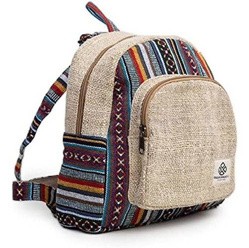 Freakmandu - Mini Mochila De Cáñamo - Boho Ecológica, Unise