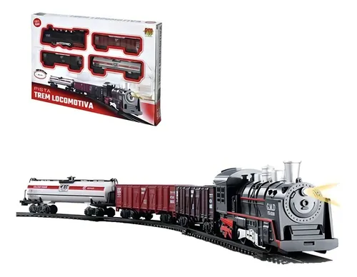 comprar Trenzinho Trem Ferrorama Locomotiva Maria Fumaça Infantil