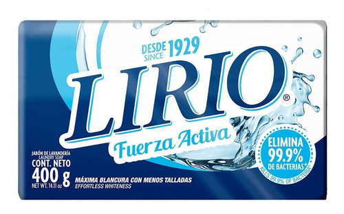 Jabón De Lavandería Lirio Blanco 400g