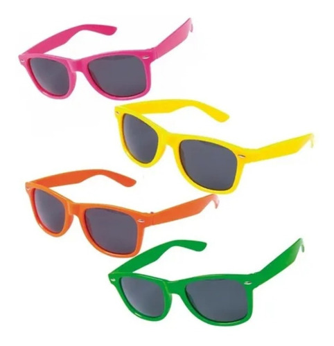 Anteojos De Sol Fluo X 25 Lentes Colores  Cotillon Carioca