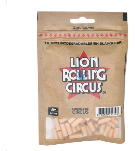 Filtros Lion Rolling Unbleached Slim X 150u Bio