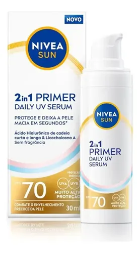 Sérum Nivea Sun 2 em 1 Primer Daily Uv Fps70 - 30ml — R$ 87,99 em Mercado Livre