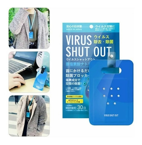 Imagen 1 de 9 de Tarjeta Sanitizante Virus Shut Out Card Anti Virus 20pz