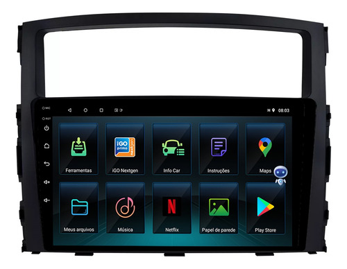 Multimidia Pajero Full 9p Qled Android Carplay 2gb 32gb
