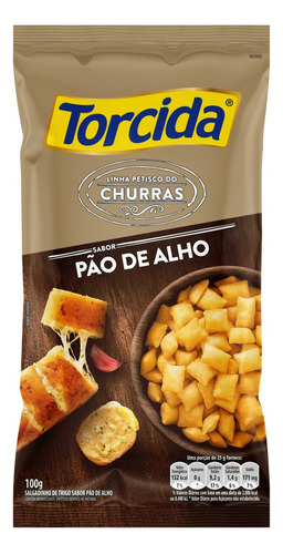 Salgadinho De Trigo Churras Sabor Pão De Alho 100g Torcida