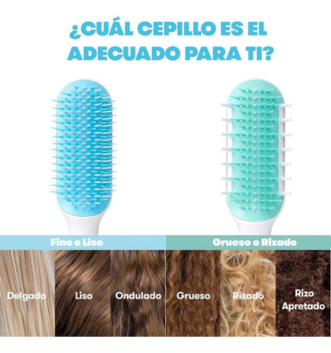 Cepillo Desenredante Para Cabello Fino O Liso Frida Baby Color Celeste Celeste