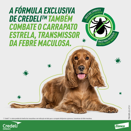 Elanco Credeli Antipulgas Cães 2,5 A 5,5 Kg 1 Comprimido