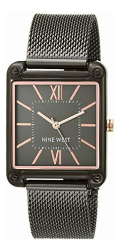 Reloj Nine West Nw2091gygy Para Dama Color Negra