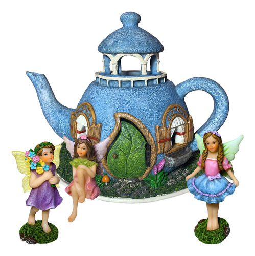 Mood Lab Fairy Garden - Kit De Casa De Tetera En Miniatura,