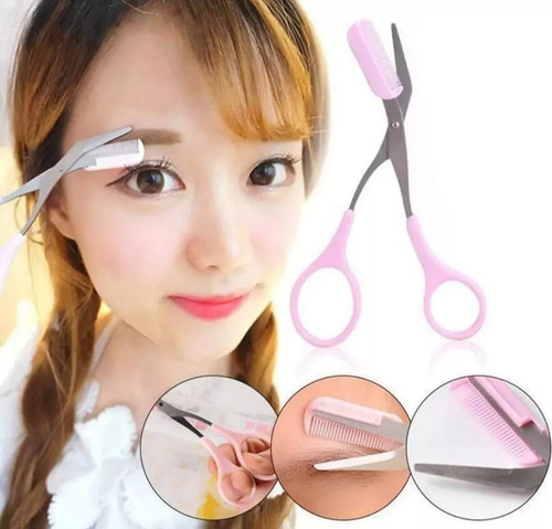 Tijera Con Peine Perfilador De Cejas Y Pestañas Brow Lashes