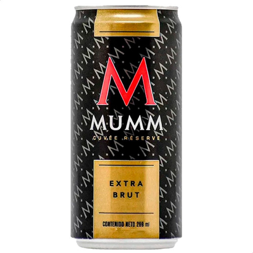 Champagne Mumm Cuvee Extra Brut Lata Espumante - Pack X3