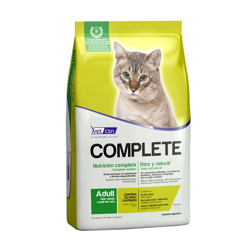 Vitalcan Complete Gato Control Peso/ Castrado X 1.5kg