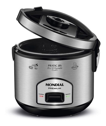 Imagem 2 de 4 de Panela elétrica a vapor Mondial PE-42 - Inox 127V 60Hz
