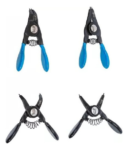 Pinzas Mini 8 Cms Seguros De Anillo Int / Ext 4 Pz Bgs 444