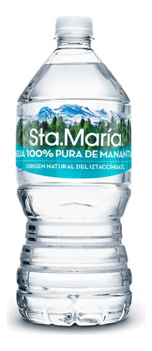 Agua De Manantial Sta. María 12 Botellas De 1 Litro C/u 