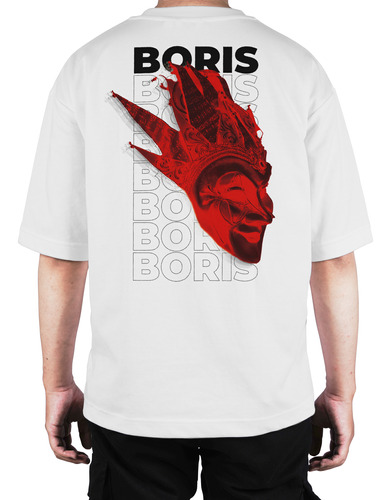 Camiseta Oversize Boris Brejcha Fckng Serious Rojo