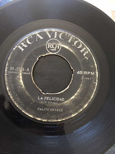 Vinilo Single De Palito Ortega La Felicidad (x67