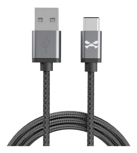 Cable Datos Ghostek Usb-a A Usb-c 2m Trenzado Universal Mlf Color Gris oscuro