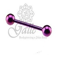 Piercing Língua Titânio Roxo