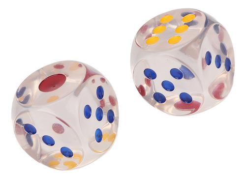 Juego De Dados De Plástico, 2 Unidades, Transparentes, Imper