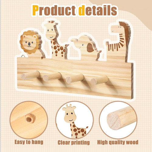 Ganchos De Pared Ganchos De Madera Para Abrigos De Animales