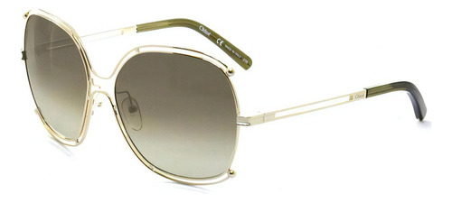 Óculos De Sol Chloé Ce129s 750 59 - Dourado / Verde