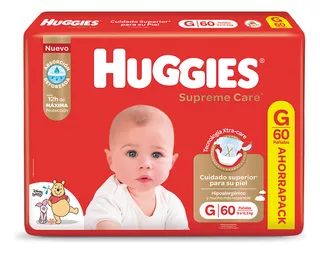 Pañales Huggies Supreme Care Cuidado Superior G X 60 Uni