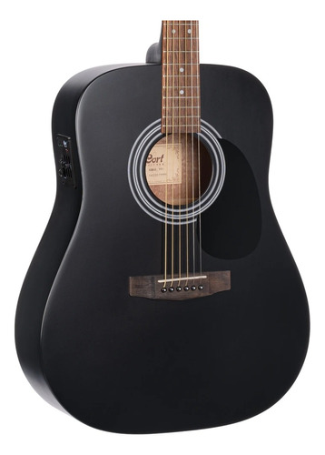 Guitarra Electroacústica Cort Ad810e Bs Standard Negro Satín