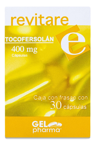 Revitare Tocofersolan, Frasco Con 30 Caps, Gelpharma Sabor Sin Sabor