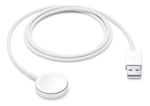 Cable Cargador Inalámbrico Apple Magnético Magsafe Usb-c Para Apple Watch Series / Ultra / AirPods (1 M) Blanco