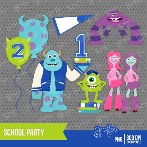 Kit Imprimible Monsters University Imagenes Clipart Cod 4