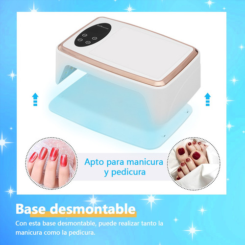 Lámpara De Uñas Uv Profesional 380w/90led Almohada De Mano
