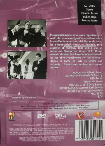 Dvd - Santo En El Museo De Cera - Vive Mexico 35 Mm Box (Usado)
