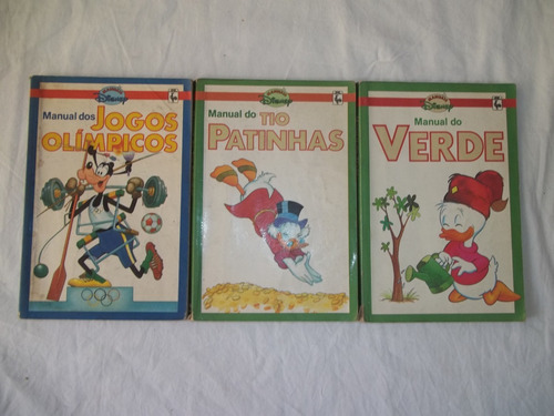 Livro Manuais Disney Jogos Olimpicos Tio Patinhas Verde 3 Titulos Conforme Foto